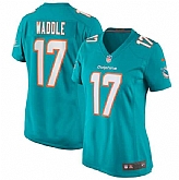 Women's Miami Dolphins #17 Jaylen Waddle Aqua Stitched Game Jersey(Run Small) Dzhi,baseball caps,new era cap wholesale,wholesale hats